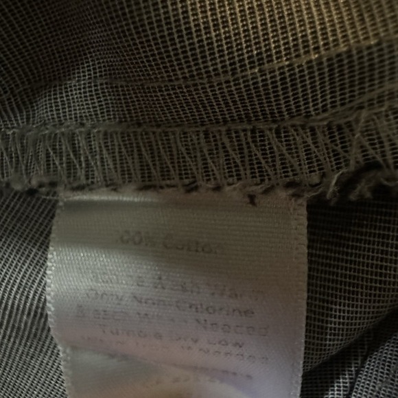 Talbots 2X Shirt Top Gray Solid Sleeveless Collared Button Up Cotton Lightweight - Picture 6 of 6